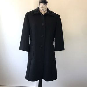 Banana Republic Coat with Beaded Collar